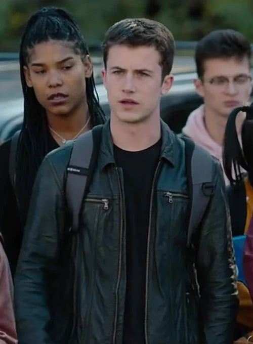 Dylan Minnette 13 Reasons Why Leather Jacket