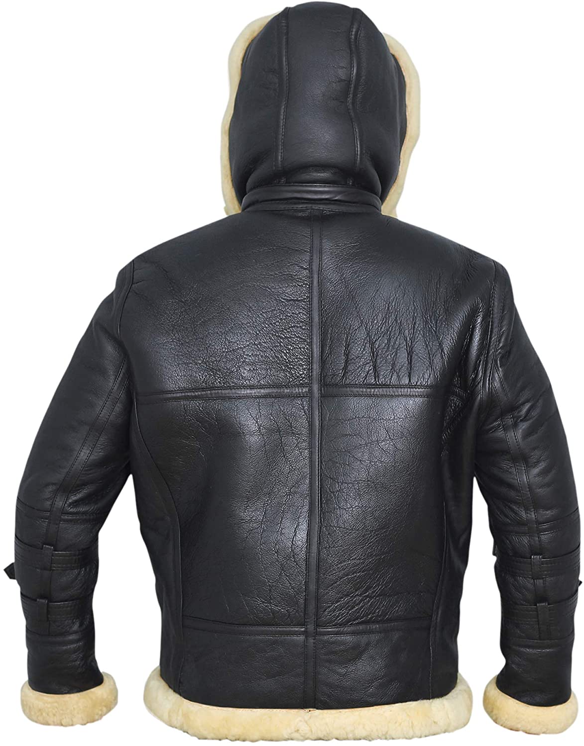 B3 Bomber Jacket Real Shearling B3 Bomber Jacket Removable Hood Black