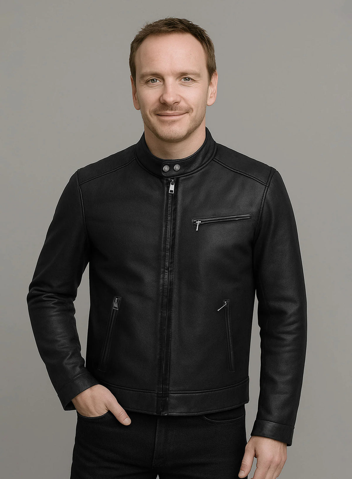 Michael Fassbender Leather Jacket - Iron Crest Leather