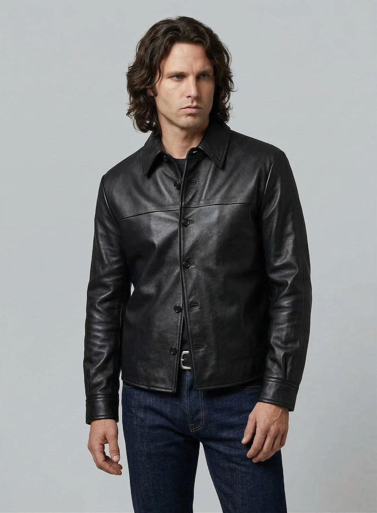 Jim Morrison Classic Leather Shirt
