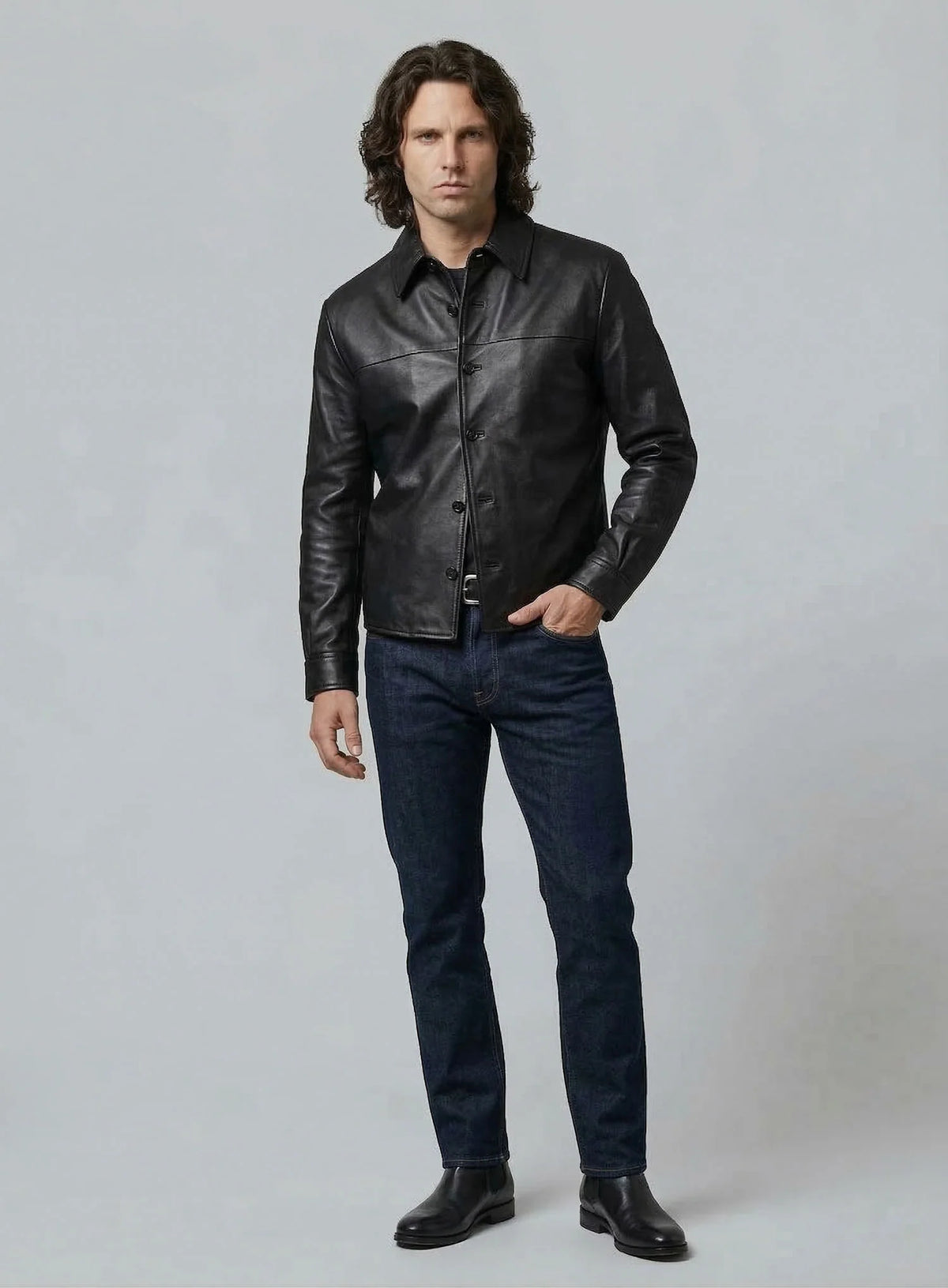 Jim Morrison Classic Leather Shirt