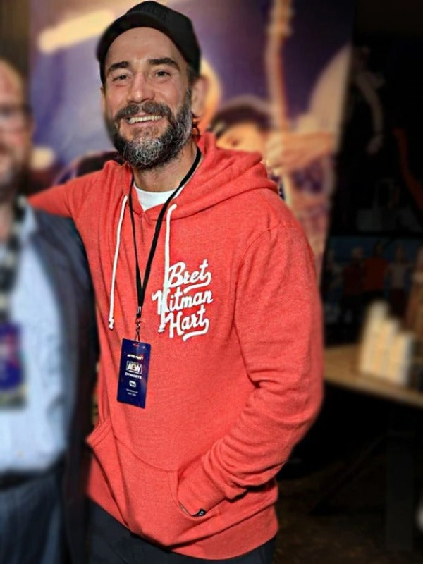 Bret Hart Hitman Orange Hoodie