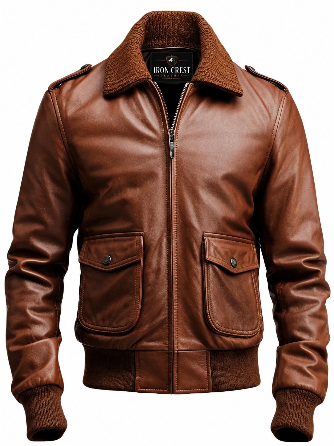 Men’s Aviator Brown Leather Jacket