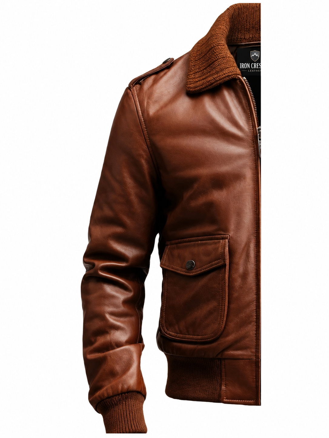 Men’s Aviator Brown Leather Jacket