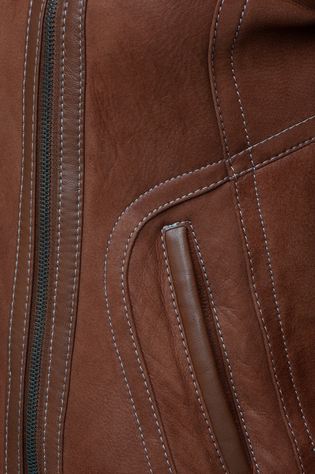 Reynas Tan Sheepskin Shearling B-3 Bomber Style Jacket