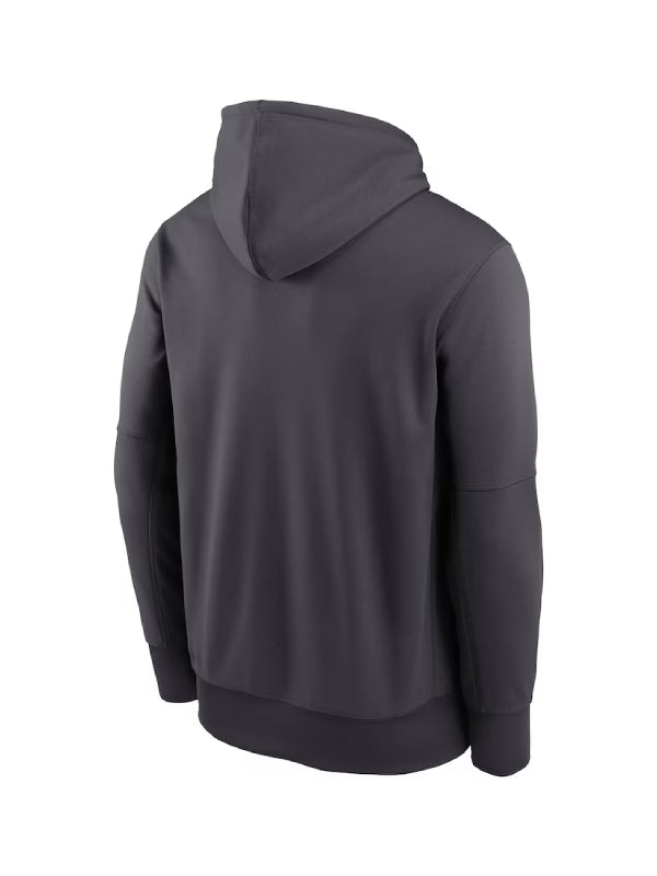 Las Vegas Raiders Nike Anthracite Toss Sweep Performance Hoodie