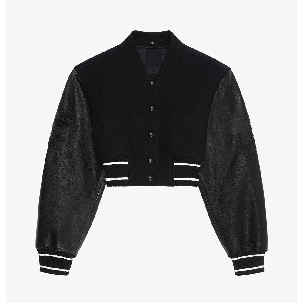 Black Womens Aviator Sheepskin Shearling Leather Bomber Jacket