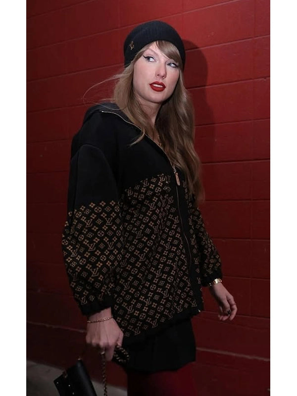 Taylor Swift Louis Vuitton Monogram Jacquard Knit Jacket