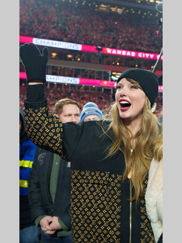 Taylor Swift Louis Vuitton Monogram Jacquard Knit Jacket