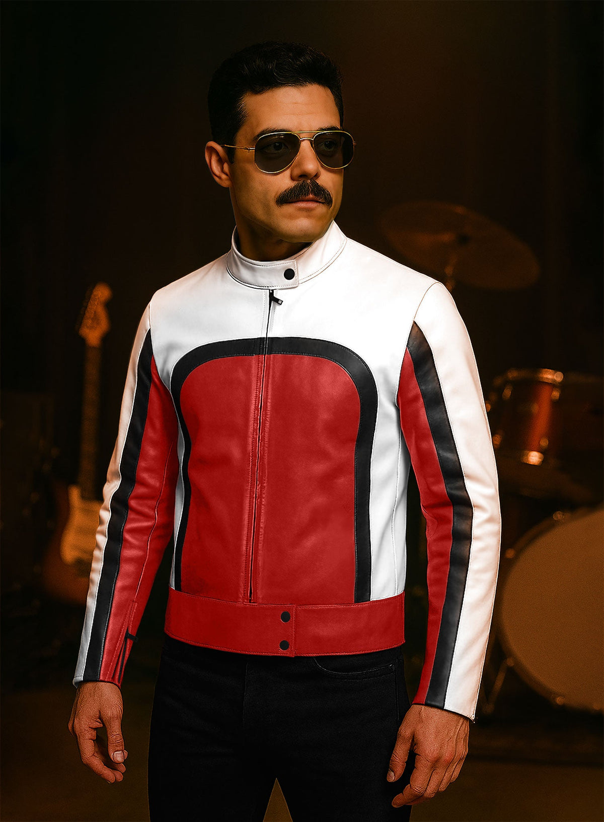 Rami Malek Bohemian Rhapsody Leather Jacket