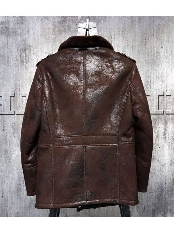 Mens B3 Pilot Aviator Sheepskin Leather Bomber Jacket
