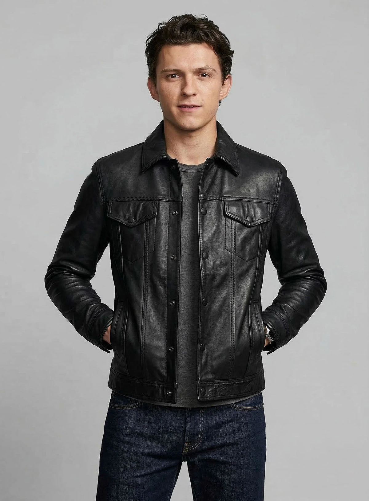 Tom Holland Uncharted Leather Jacket