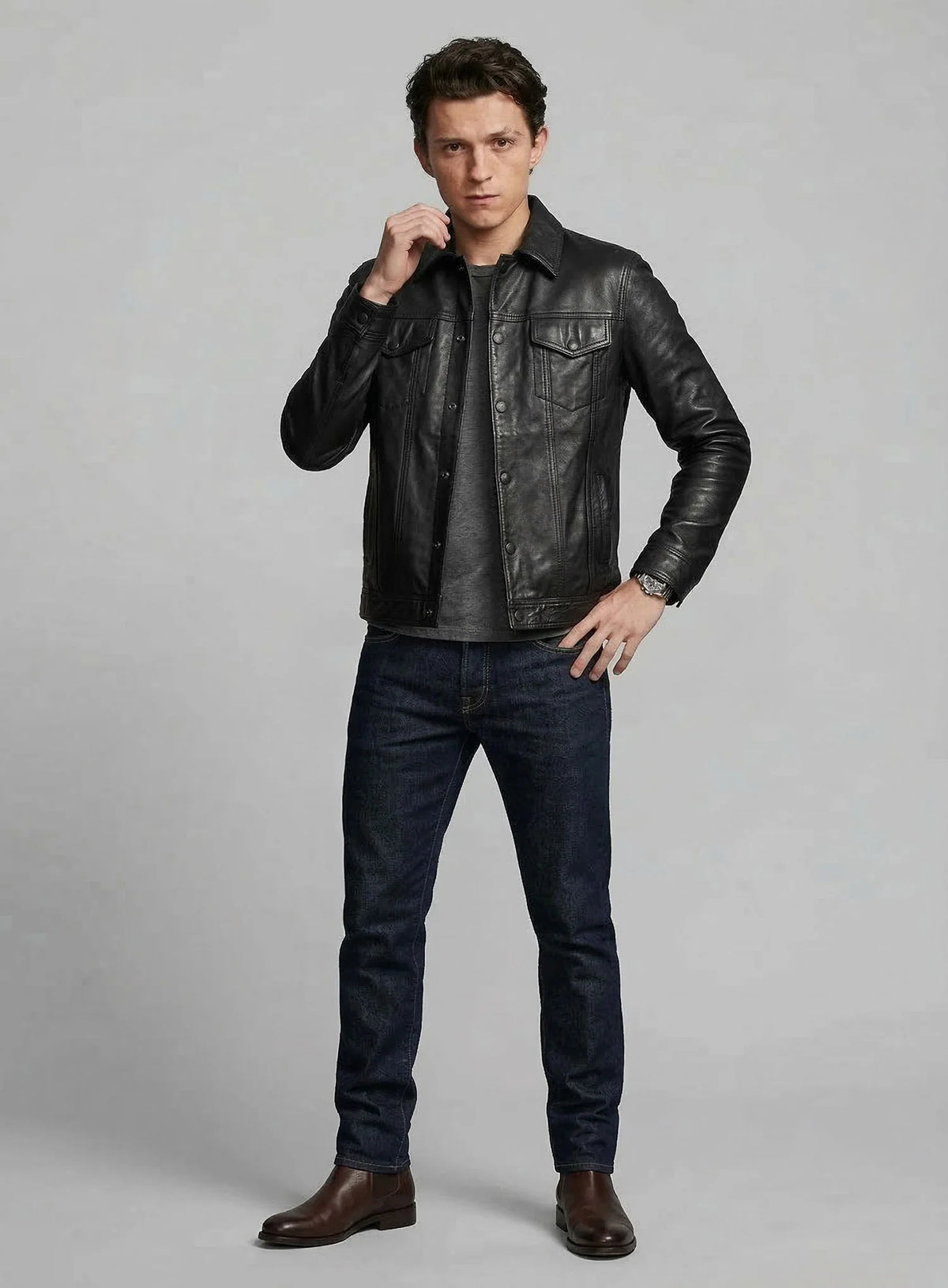 Tom Holland Uncharted Leather Jacket
